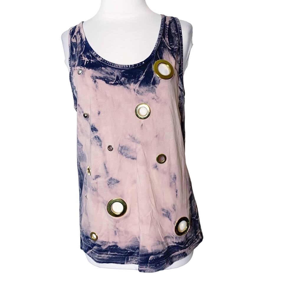 NWT Pierre Balmain grommet cut out tank top‎